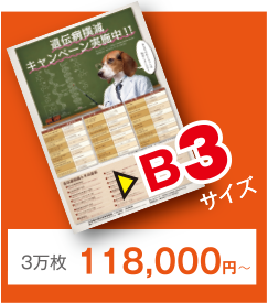 B3サイズ　3万枚97,000円～